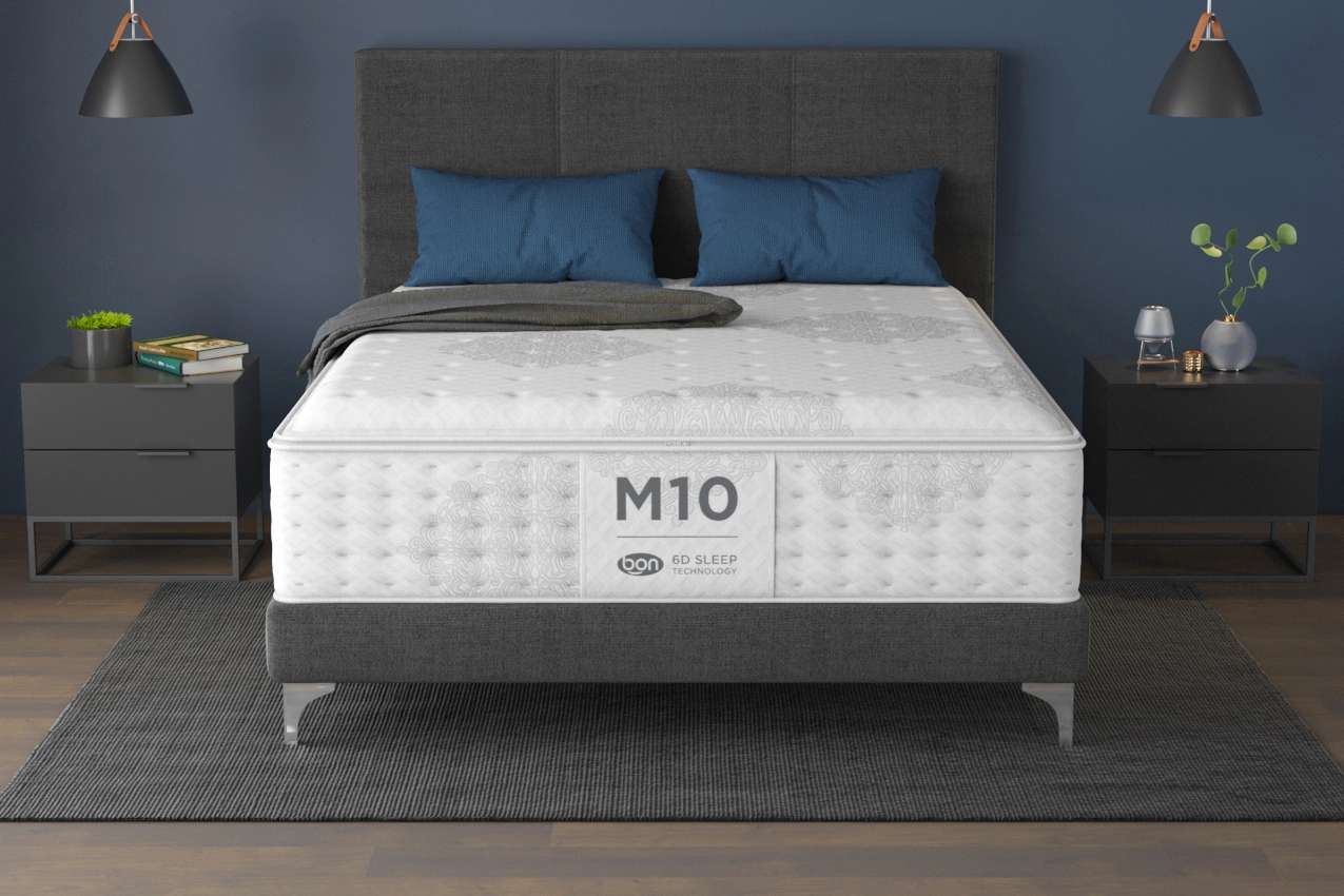Colchón de muelles ensacados M10 en una cama